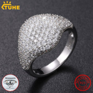 Fine Jewelry VVS1 With Certificate Moissanite For Women Rings S925 Silver Classic Girl Luxury Ring