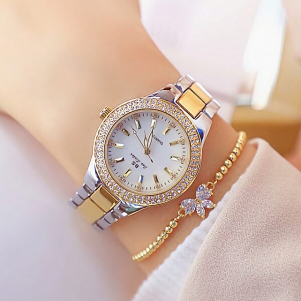 Ladies Wrist Watches Dress Gold Watch Women Crystal Diamond Watches Stainless Steel Silver Clock Women Montre Femme - Image 10