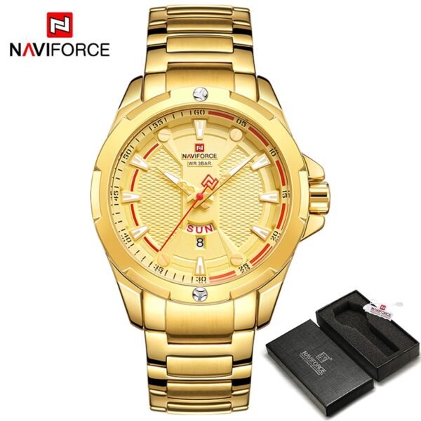 Luxury Gold Watch Men New Military Sport Quartz Wristwatch Casual Clock Stainless Steel Waterproof Watches - Image 6