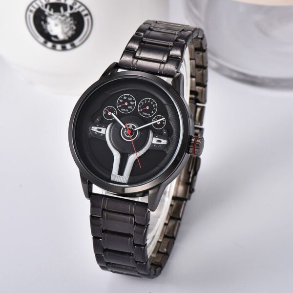 Creative Natrual style Classic precision Fashion Men Quartz watch 3D Racing tire Free Stainless Strap Clock Casual Sports - Image 8