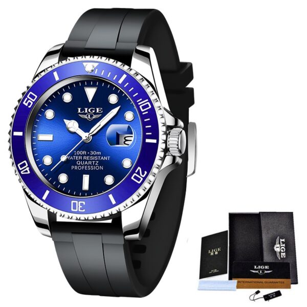 LIGE Top Brand Luxury Fashion Diver Watch Men 3ATM Waterproof Date Clock Sport Watches Mens Quartz Wristwatch Relogio Masculino - Image 11