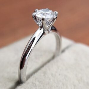 Classic 925 Sterling Silver Moissanite Ring 1ct 2ct 3ct carat D color jewelry Simple style Anniversary Ring