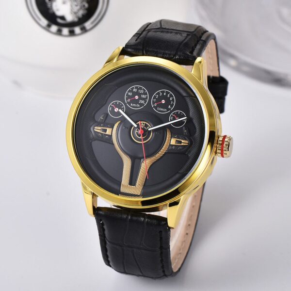 Creative Natrual style Classic precision Fashion Men Quartz watch 3D Racing tire Free Stainless Strap Clock Casual Sports - Image 9