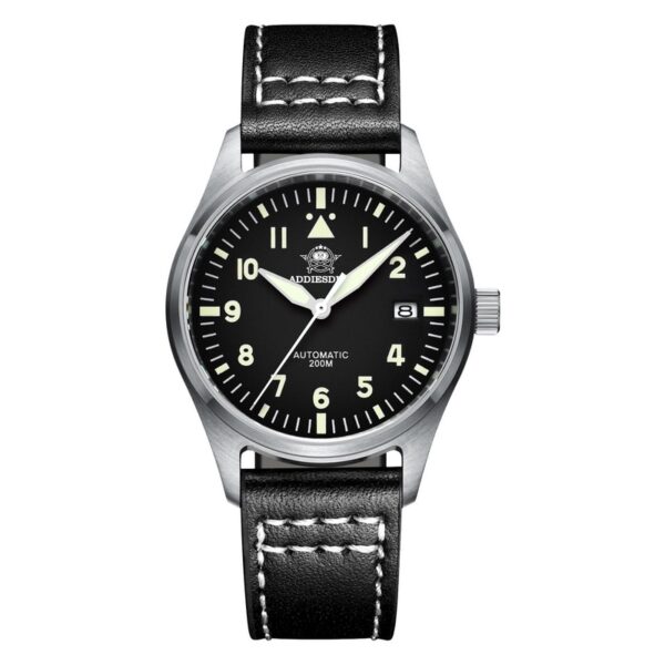 ADDIESDIVE Automatic NH35 Movement Pilot Watch C3 luminous Black Dial and 39mm Case waterproof Sapphire glass 200M Dive watches - Image 18