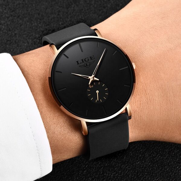 LIGE New Fashion Mens Watches Top Brand Luxury Sport Waterproof Simple Ultra-Thin Watches Men Quartz Clock Relogio Masculino+Box - Image 7