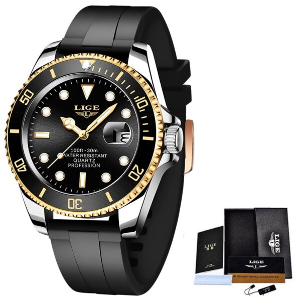 LIGE Top Brand Luxury Fashion Diver Watch Men 3ATM Waterproof Date Clock Sport Watches Mens Quartz Wristwatch Relogio Masculino - Image 14