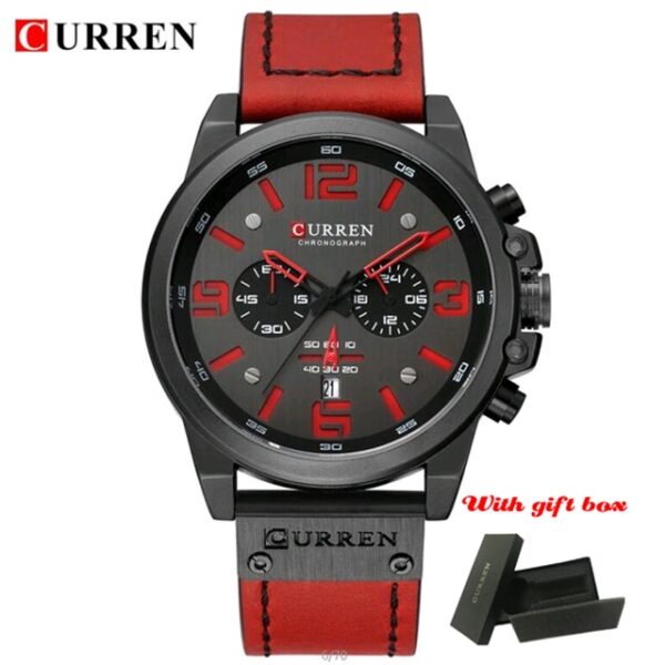 CURREN 8314 Luxury Brand Quartz Men Watch Military Waterproof Leather Strap Sport Mens Watches Fashion Casual Male Clock часы - Image 6