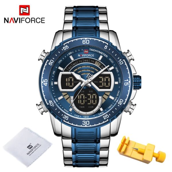 Men Watches Luxury Original Quartz Digital Analog Sport Wrist Watch for Men Waterproof Stainless Steel Clock - Image 14