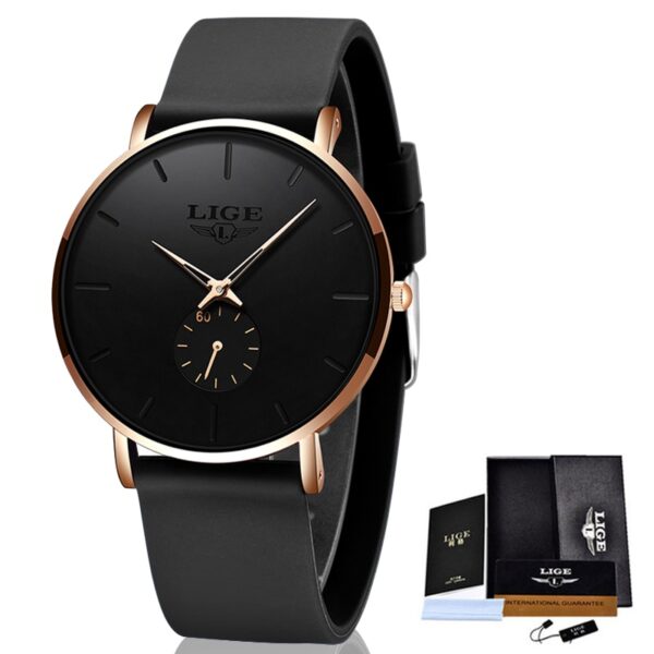 LIGE New Fashion Mens Watches Top Brand Luxury Sport Waterproof Simple Ultra-Thin Watches Men Quartz Clock Relogio Masculino+Box - Image 14