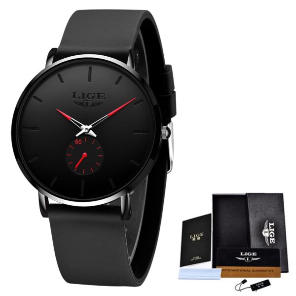 LIGE New Fashion Mens Watches Top Brand Luxury Sport Waterproof Simple Ultra-Thin Watches Men Quartz Clock Relogio Masculino+Box - Image 11