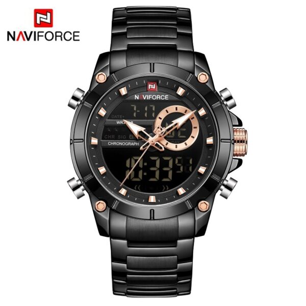 Casual Quartz Watch Men Stainless Steel Men Army Military Led Clock Male Waterproof Watches - Image 3