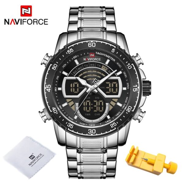 Men Watches Luxury Original Quartz Digital Analog Sport Wrist Watch for Men Waterproof Stainless Steel Clock - Image 17