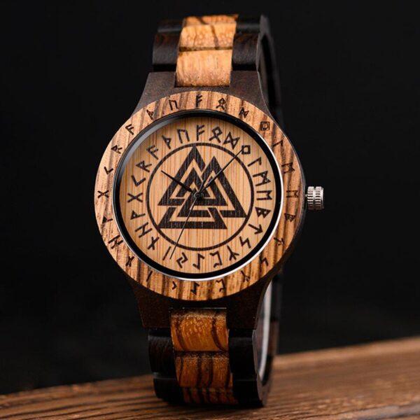 Men Watches Zebra Wood Vintage Watch for Men Come With Bamboo Box Thanksgiving Christmas Gift - Image 8