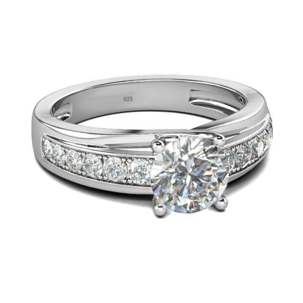 1 Carat Moissanite Women's Ring - 925 Sterling Silver Wedding Band - Image 5