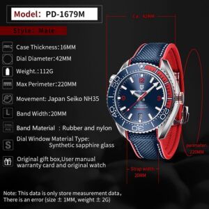 PAGANI DESIGN Classic Luxury Men Mechanical Wristwatch Sapphire Glass Clock Top Brand Stainless Steel Waterproof Automatic Watch