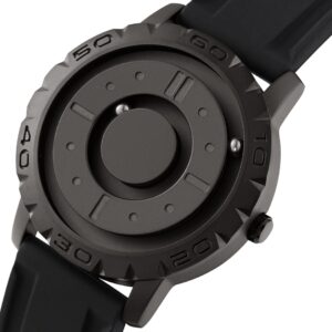 EUTOUR Quartz Watch Magnetic Ball Pointer Metal Multinational Blind Touch Watch Men Fashion Rubber Sports Male Canvas Strap