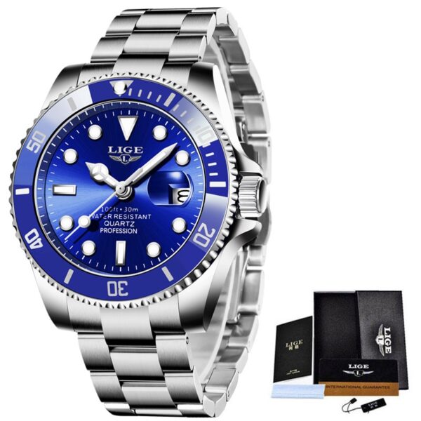 LIGE Top Brand Luxury Fashion Diver Watch Men 3ATM Waterproof Date Clock Sport Watches Mens Quartz Wristwatch Relogio Masculino - Image 16