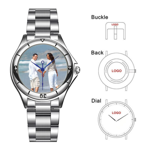 Custom logo Watch photo print Watches watch face Printing Wristwatch Customized Unique DIY Gift For lovers - Image 5