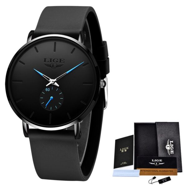 LIGE New Fashion Mens Watches Top Brand Luxury Sport Waterproof Simple Ultra-Thin Watches Men Quartz Clock Relogio Masculino+Box - Image 10