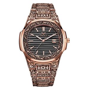 Retro Top Luxury Quartz Watch Men Wristwatch Waterproof Fashion Casual Golden Classic Calendar Waterproof Watch Male Clock