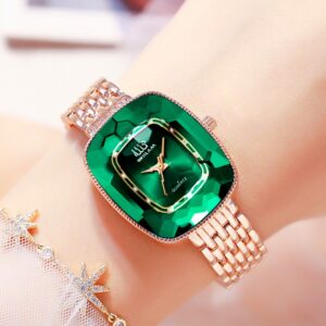 Green Diamond Style Luxury Women Quartz Watch Creative Unique Ladies Wrist Watch For Female Clock relogio feminino