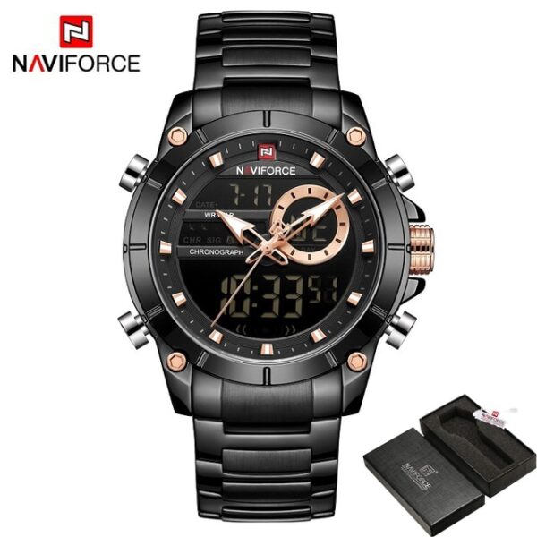 Casual Quartz Watch Men Stainless Steel Men Army Military Led Clock Male Waterproof Watches - Image 11