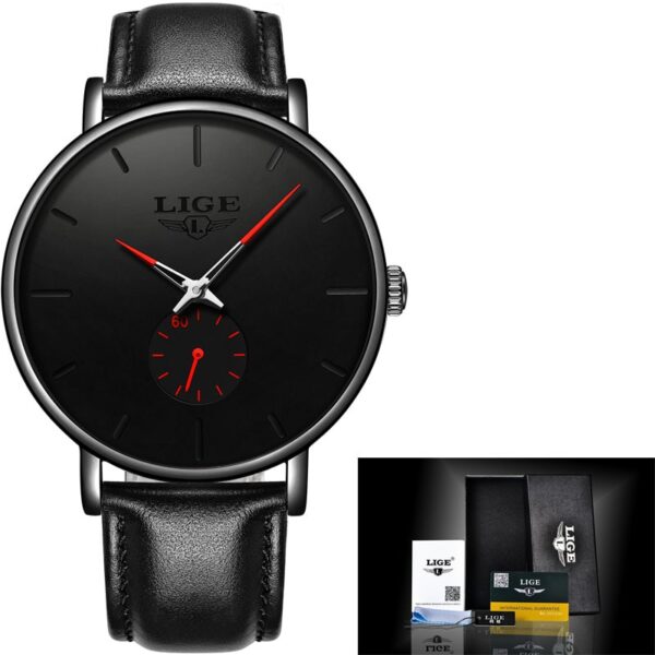 LIGE New Fashion Mens Watches Top Brand Luxury Sport Waterproof Simple Ultra-Thin Watches Men Quartz Clock Relogio Masculino+Box - Image 13