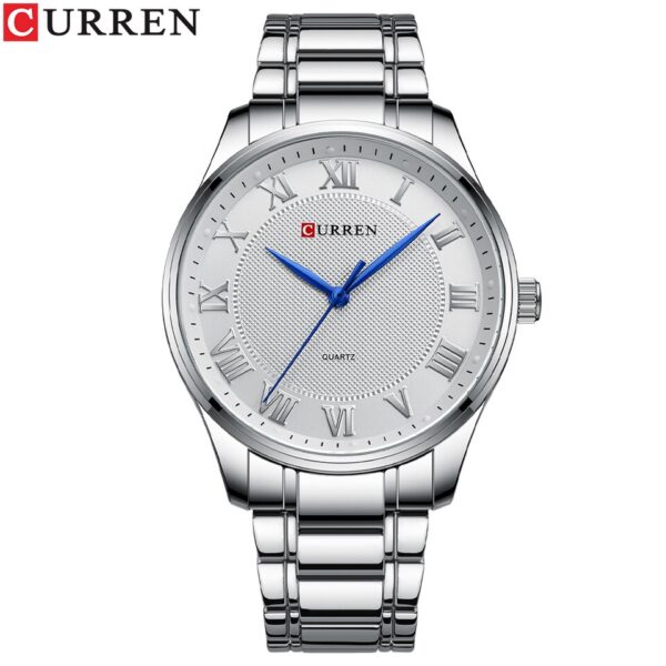 Classic Casual Watch for Men with Stainless Steel Band Simple Quartz Wristwatches with Rome Numbers for Business Man - Image 5