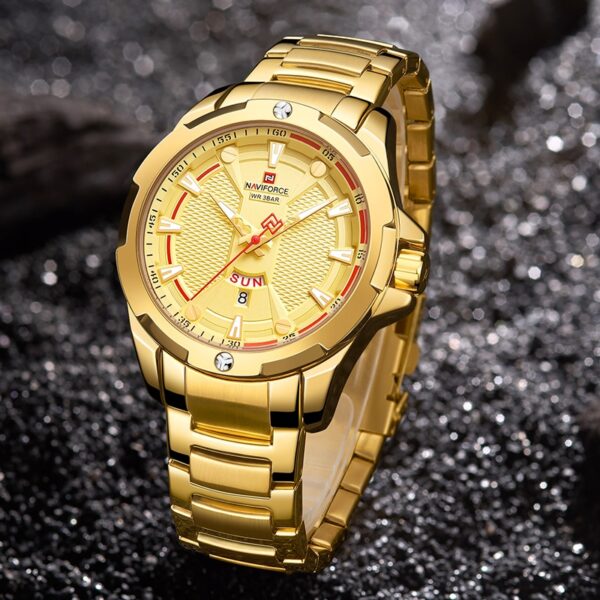 Luxury Gold Watch Men New Military Sport Quartz Wristwatch Casual Clock Stainless Steel Waterproof Watches - Image 3