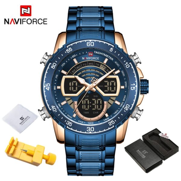 Men Watches Luxury Original Quartz Digital Analog Sport Wrist Watch for Men Waterproof Stainless Steel Clock - Image 15