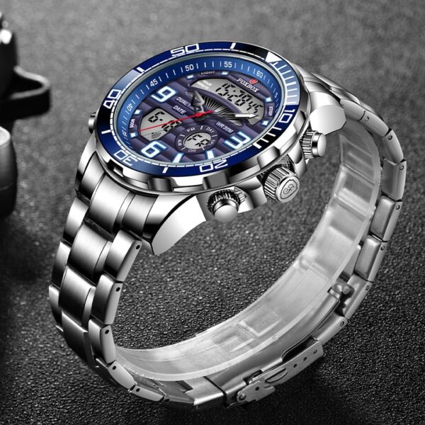 Foxbox Digital Mens Watches Top Luxury Sport Quartz Wristwatch For Men All Steel Military Waterproof Clock+Box - Image 2