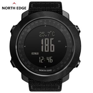 North Edge Men Sports Watches Waterproof 50M LED Digital Watch Men Military Compass Altitude Barometer