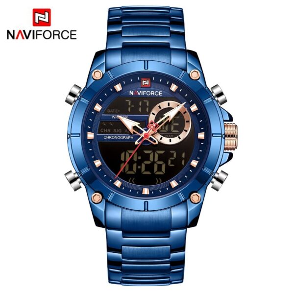 Casual Quartz Watch Men Stainless Steel Men Army Military Led Clock Male Waterproof Watches - Image 4