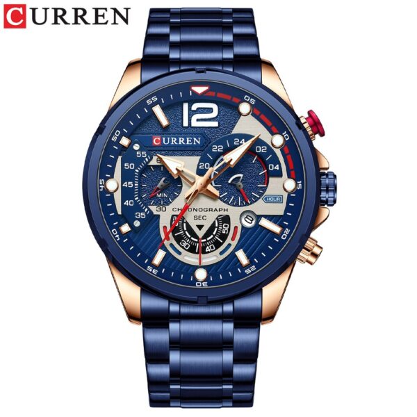 Casual Business Chronograph Waterproof Stainless Steel Watch Mens New Luxury Fashion Quartz Men wristwatch - Image 11