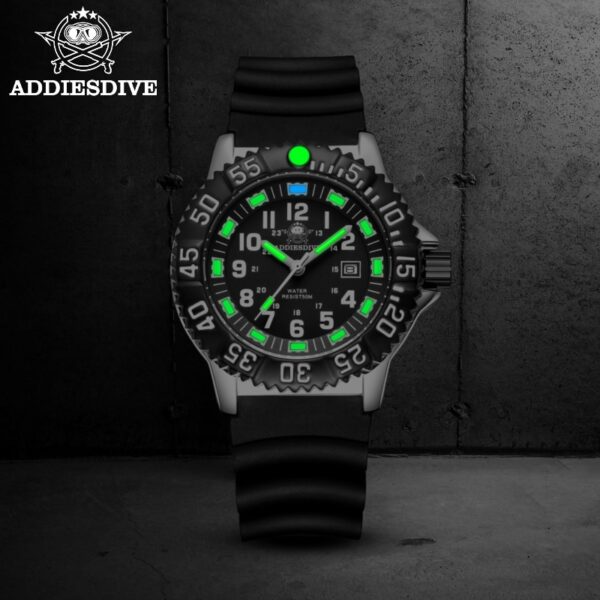 Addies Dive New Men Watch 316L Stainless Steel Strap Black Dial 50m Waterproof Watch Luminous Hand 51mm Alloy Case Sports Watch - Image 5