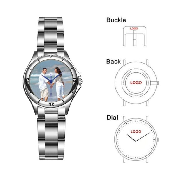 Custom logo Watch photo print Watches watch face Printing Wristwatch Customized Unique DIY Gift For lovers - Image 9