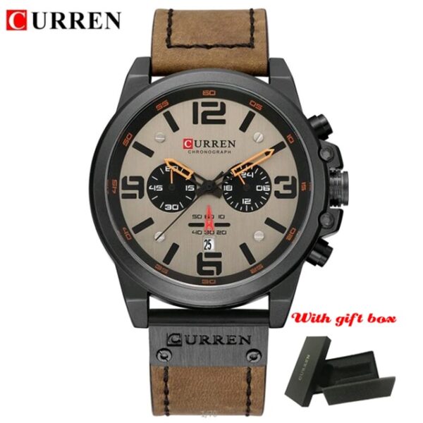 CURREN 8314 Luxury Brand Quartz Men Watch Military Waterproof Leather Strap Sport Mens Watches Fashion Casual Male Clock часы - Image 18