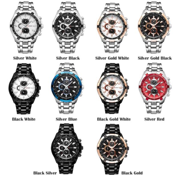 CURREN 8023 Quartz Watch Men Waterproof Sport Military Watches Mens Business Stainless Steel Wristwatch Male Clock reloj hombre - Image 7