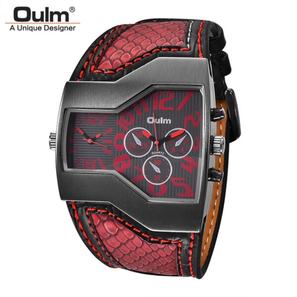 Classic Style Two Time Zone Men Watches PU Leather Wristwatch Male Quartz Clock Casual Man Hours relogio masculino - Image 12