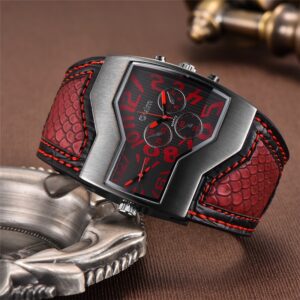 Classic Style Two Time Zone Men Watches PU Leather Wristwatch Male Quartz Clock Casual Man Hours relogio masculino