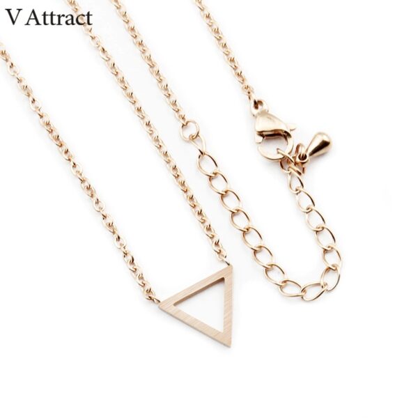 10 pcs Minimalism Jewelry Geometric Hollow Triangle Necklace Stainless Steel Bijoux Femme Chocker Best Friends Gift - Image 5