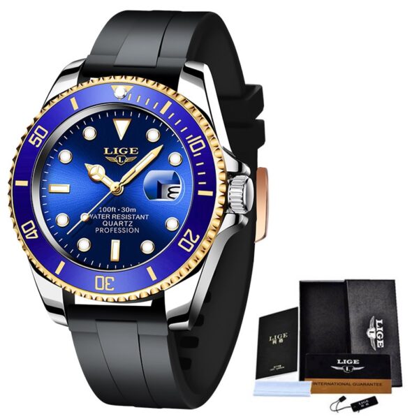 LIGE Top Brand Luxury Fashion Diver Watch Men 3ATM Waterproof Date Clock Sport Watches Mens Quartz Wristwatch Relogio Masculino - Image 12