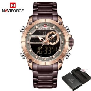 Casual Quartz Watch Men Stainless Steel Men Army Military Led Clock Male Waterproof Watches