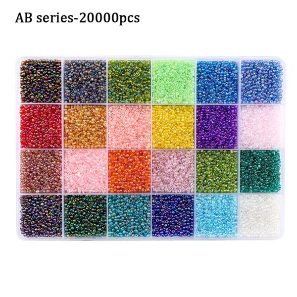 2mm Colored Seed Beads Kit Small Glass Beads Acrylic Letter Bead Set - Image 9