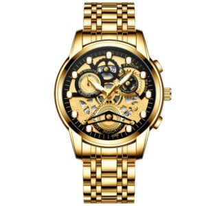 Watch Men Skeleton Automatic Quartz Watch Gold Skeleton Vintage Man Watchwrist watches for men