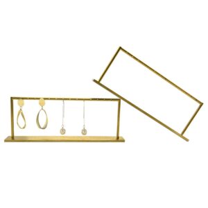Metal Earring Show Stand  Gold Color Luxury Jewelry Ring Holder Rack Home Women Desk Decaration Organizer Shelf