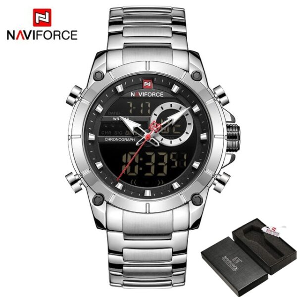 Casual Quartz Watch Men Stainless Steel Men Army Military Led Clock Male Waterproof Watches - Image 6