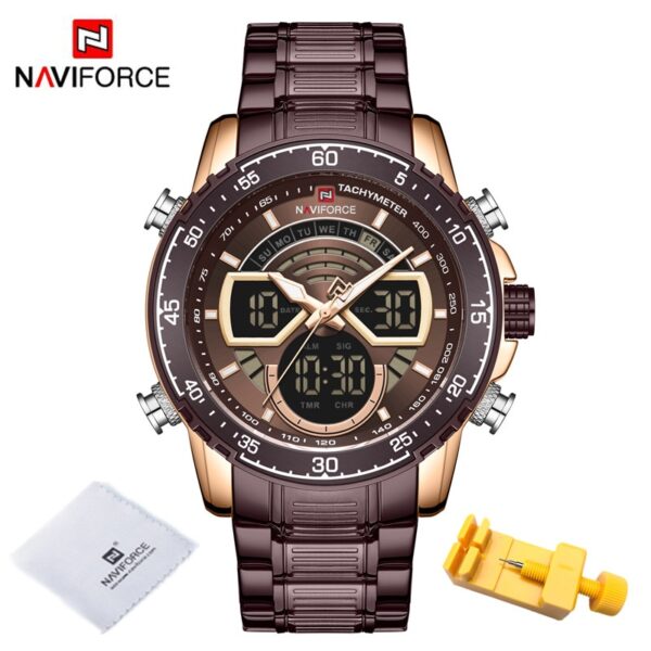 Men Watches Luxury Original Quartz Digital Analog Sport Wrist Watch for Men Waterproof Stainless Steel Clock - Image 12