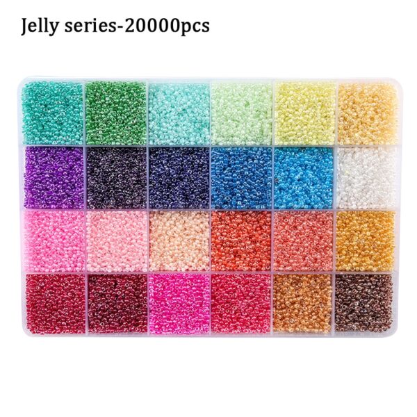 2mm Colored Seed Beads Kit Small Glass Beads Acrylic Letter Bead Set - Image 12