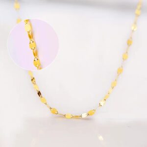 18K Gold Jewelry Necklace  Lip Design Pure AU750 Pendant Chain for Women Fine Jewelry Gift